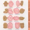 Mini Moldes para Galletas de Dibujos Animados Sanrio Hogareños Moldes de Sandía Estéreo 3D Corte a Presión Horneado de Fondant Hecho a Mano