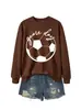 Amazon eBay loja independente moda casual versátil dia de jogo feminino futebol diferentes esportes moletons para exportação