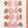 Juego de cortadores de galletas, diseño de dibujos animados, para uso doméstico, incluye moldes de repujado 3D para hacer galletas, fondant y otros productos horneados
