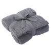 Manta de forro polar, manta de sofá, manta de punto jacquard de color liso, manta tejida, manta para muebles