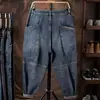Jeans Americano Retrô Pesado Espessado Transfronteiriço Masculino Reto Denning Orelha Vermelha Ameli Calça Longa Masculina Inverno