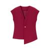 Exportación Transfronteriza Ropa de Mujer Estilo Europeo y Americano Moda de Verano Cuello en V Top Chaleco de un Botón + Pantalón de Traje Pantalón Casual Traje