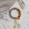 Pulsera de Sándalo Nueva de Otoño e Invierno de Alta Gama Cúpula de Loto Nuevo Estilo Chino Joyería Versátil Estilo Nacional Pulsera de Cuentas Antiguas Accesorios