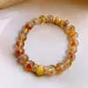 Pulsera de Ojo de Tigre con Cuentas de Cristal Torre Amarilla para Mujer, Pulsera de Nicho de Lujo Ligero, Joyería de Mano de Cristal de Moda Elegante para Celebridades de Internet