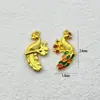 Nuevo Colgante Pequeño de Gota Fénix Oro Amarillo Imitación Jade Hetian Accesorios para Pulseras Accesorios DIY