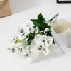 Flor Artificial Pensamiento Muebles para el Hogar Flor de Mariposa Colorida Decoración de Boda Ramo Venta al por Mayor Transfronteriza Flor de Interior Ramo Pequeño