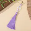 Estilo nacional borla fleco bucle anillo de correr cierre de langosta borla accesorios de decoración de ropa colgante de abanico borla colgante Hanfu broche pequeño colgante