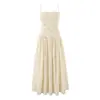 Vestido Longo Floral de Verão Estilo Francês Europeu e Americano Gufeng Holiday, Vestido Atraente com Faixa para Marcar a Cintura, Novo Design Fresco e Doce