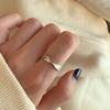 Versión coreana del anillo de plata de ley 925 con sentido de diseño nicho, anillo de viento frío para mujer que no se desvanece, anillo pesado retro, joyería al por mayor
