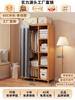 Guarda-Roupa Quarto Casa Montagem Simples Madeira Maciça Tecido Guarda-Roupa Forte e Durável Armário de Roupas Guarda-Roupa de Armazenamento para Aluguel