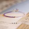 [Ziteng] Pulsera Exitosa de Amatista Lavanda Extremadamente Fina 2mm Perla de Oro de 14k Color Duradero Pieza de Mano
