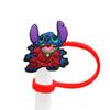 Stitch Capa de Canudo de Desenho Animado Fofa Silicone de Grau Alimentício Tampa de Canudo Plugue de Pó Decoração de Canudo Criativa Estoque Pronto