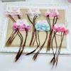 Presilhas de Cabelo Trançadas com Laço para Crianças, Pentes de Princesa, Acessórios de Cabelo para Apresentações de Bebês, Atacado de Lojas de Dólar