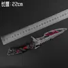 Delta Game Merchandise Cuchillo Verdugo Arma de Metal 22cm Modelo Sin Afilar Accesorio Decoración Artículo Coleccionable