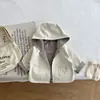 2026 Nueva Cazadora Cortavientos con Capucha para Niños y Niñas, Top Elegante Estilo Coreano, Sudadera Cardigan Versátil para Niños de Primavera y Otoño