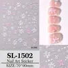 Pegatinas de Uñas de Flor Pequeña Coloridas en Relieve 5D Tridimensional Versátiles Frescas Margarita Pegatinas DIY para Uñas Accesorios Modelo Sl