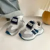 Zapatos de Bebé para Otoño Niños Grandes Niños y Niñas Bloques de Color Tenis de Moda Zapatos Deportivos Antideslizantes Cuero Zapatos Casuales Modernos En Stock