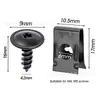 Base de tornillo para coche, clip en forma de U para modificación de coche, moldura interior de metal, guardabarros, clip de protección de parachoques, base de metal