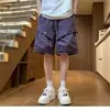 Shorts de Trabalho Cleanfit para Homens, Estilo High Street Tendência de Verão, Shorts Casuais de Bolso Grande Estilo Americano Comprimento do Joelho para Homens