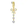Nueva Moda Moño Zirconia Colgante Clip para Ombligo Anillo Falso para Ombligo Joyería Piercing Anillo para Ombligo para Comercio Electrónico Transfronterizo
