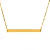 Colgante de Remo Horizontal de Acero de Titanio, Moderno, Sencillo y Personalizado, Cadena Larga Cuadrada Dorada, Versátil Estilo Nuevo