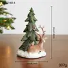 Nova vela de Natal de resina dourada em formato de árvore de Natal, ornamentos de veado, sino, soldado e cavalo para decoração de atmosfera natalina