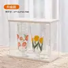 Estante de Almacenamiento de Tazas de Escritorio Caja Acrílica a Prueba de Polvo Transparente Oficina Dormitorio Mesa de Café Estante de Almacenamiento para Juego de Té Ins