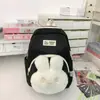 Nova Mochila Escolar Pequena Feminina para Estudante Universitário Cor Sólida Mochila de Coelho Estilo Japonês Estilo Ins Mochila de Menina Suave Menina Fofa