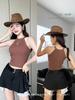 Chaleco adelgazante de moda para chicas dulces y sexys, con cuello halter y espalda descubierta para mujer con almohadilla para el pecho, ropa exterior sin costuras, base interior, camisola para mujer