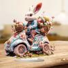 Adorno de escritorio acrílico de conejo de Pascua clásico transfronterizo con temática animal multiusos.