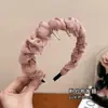 Faixa de Cabelo Preta de Renda com Coroa Alta e Toque de Moda de Luxo, Faixa de Cabelo Antiderrapante Dentada para Lavar o Rosto, Acessório de Cabelo Presilha