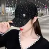 Gorra de Béisbol para Mujer Estilo Coreano Sombrero Otoño e Invierno Moda Ins Celebridad Cibernética Lentejuelas Gorra Engrosada para Mujer Tendencia