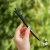 Estilo Nacional Madeira Elegante Grampo de Cabelo Estilo Antigo Grampo de Cabelo Hanfu Jardim de Osmanthus Gardênia Flor de Ameixa Disco Borboleta Acessório de Cabeça Franja Lateral