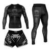 Uniforme de Boxe, Luta, MMA, Artes Marciais Mistas, Fitness, UFC, Treino de Corrida, Calça de Secagem Rápida, Conjunto de Três Peças, Tendência Transfronteiriça