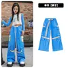 Ropa de moda para niñas de Jazz Dance pasarela moda genial callejera de otoño traje de manga larga para ombligo ropa de actuación hip hop para niñas