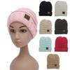 Gorros de Lana Tejidos para Niños Europeos y Americanos, Gorros de Punto para Bebés, Gorros Cálidos para Exteriores con Borde Enrollado