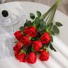 Rosa de montaña nevada popular transfronteriza, flor artificial, flor falsa, flor de seda, decoración del hogar, adornos, arreglo de boda, ramo