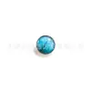 Clavo de Lengua de Aleación de Titanio F136 Clavo de Oreja Ojo de Gato con Goteo de Aceite de Colores Clavo de Labio Piercing Corporal de Titanio G23 Joyería Cabeza de Repuesto