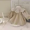 Gabardina para Niña 2026 Nueva Colección Primavera y Otoño Estilo Británico Elegante Longitud Media Ropa de Abrigo para Bebé Niña Primavera y Otoño
