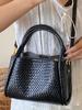 2025 Nuevo Bolso de Mano de Cesta de Verduras de Moda Textura Elegante Ins Bolso Balde Ropa de Trabajo Simple Hombro Cruzado