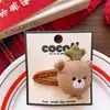 Pinzas para el cabello de tela de algodón estilo coreano para otoño e invierno, con cabeza de animal de dibujos animados, estilo padre-hijo, lindas pinzas BB para niñas