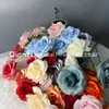 Rosa de Simulación Anna de Tres Cabezas Flores Falsas Flores de Boda Flores de Simulación Sentido Avanzado Rosa Realista Rosa al por Mayor