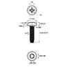 Tornillo autoblocante de cabeza plana con dientes triangulares GB6560, tornillo galvanizado para gabinete, tornillo autorroscante de cabeza plana con cruz de zinc azul y blanco
