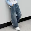 Conjunto de Primavera 2026 para Meninas Novo Estiloso Falso Duas Peças Estampa de Desenho Animado Tricô com Jeans Casual Conjunto de Duas Peças