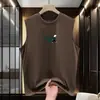Chaleco Blanco de Algodón Puro para Hombre Verano Chaleco Deportivo Camiseta sin Mangas de Algodón con Estampado de Dibujos Animados Moda Sudadera de Fitness