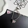Diseño original colgante de corazón pintado en plata cadena de hueso de serpiente correa para teléfono llavero de coche accesorio de decoración para bolso