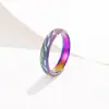 Nuevo Anillo de Acero de Titanio Curvado de Moda Simple Personalizado de Venta Caliente Transfronteriza Joyería de Anillo de Lujo Accesible Europeo y Americano de Gama Alta
