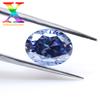 Huevo de Color con Forma Especial Forma de Huevo Diamante Mosan Azul Suizo Huevo de Paloma Mosan Piedra Desnuda Adecuado para Accesorios