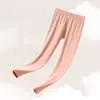 Calça longa feminina pura para mães de meia-idade e idosas, calça de lã completa, tamanho grande, folgada, calça térmica de inverno para idosos, calça fina