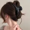Presilha de Cabelo de Acrílico de Alta Qualidade Estilo Coreano em Formato de Cachorro para Mulheres, Grampo de Cabelo Exquisito com Pedras Strass e Contas, Presilha para Coque na Parte de Trás da Cabeça, Presilha Jacaré